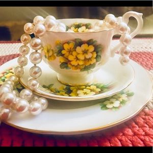 Vintage Bone China Teacup & matching Saucers